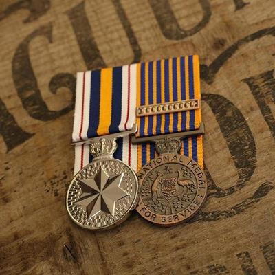 National Police Service Medal / National Medal Duo - Image 6