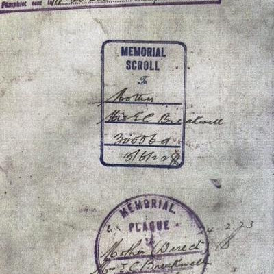 WWI Kings Memorial Plaque KIA - Image 3